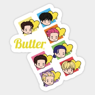 Chibi Bangtan Members Butter Sticker